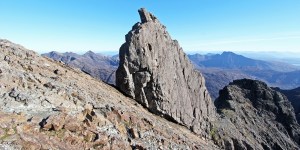 Photo of the Inaccessible Pinnacle of Sgurr Dearg, an improbable pinnacle of rock on Sgurr Dearg of the Black Cuillin.