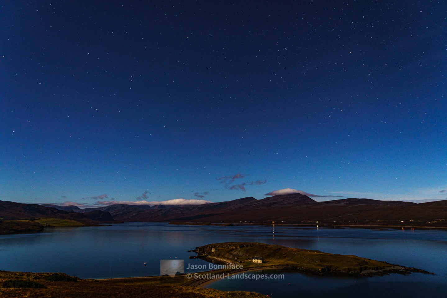 Stars over Loch Eriboll and Ard Neackie, Northern Sutherland