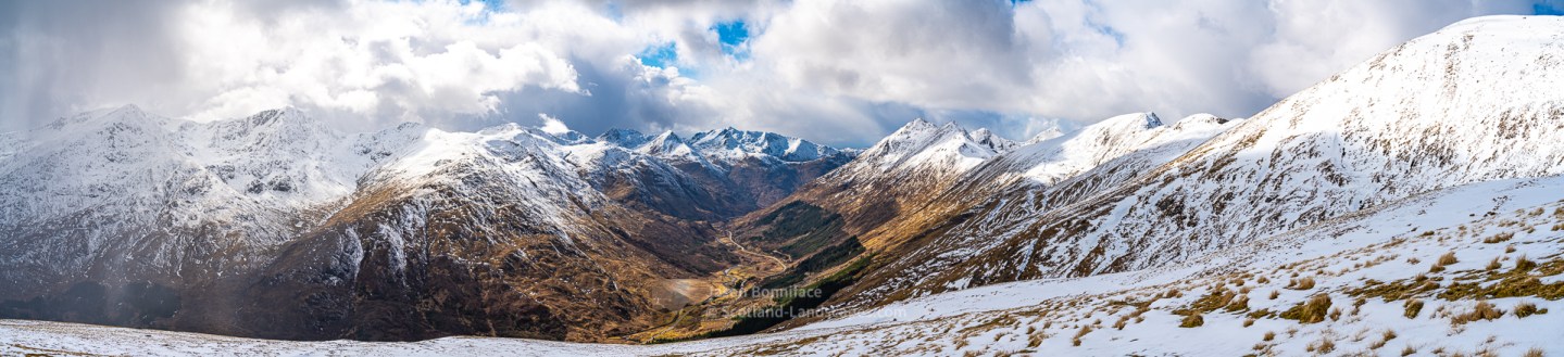 A Panorama Down Glen Shiel, Lochalsh & Knoydart
