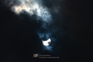 Partial Eclipse 10th June 2021 - A Glimpse Through The Clouds -1, Caithness