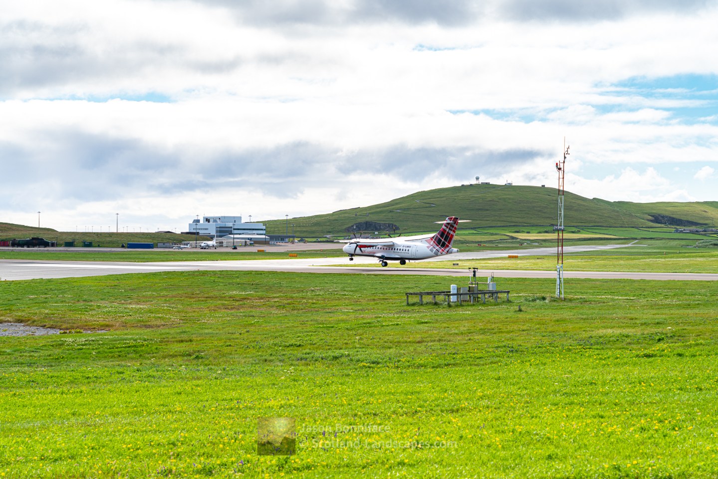 Landing at Sumburgh Airport, Shetland