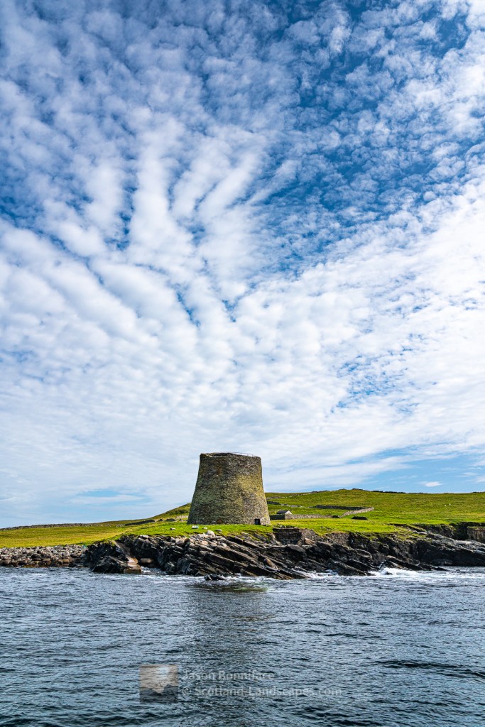Mousa Broch from the Mousa Boat, Shetland