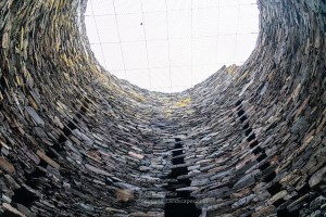 Inside Mousa Broch - Stonework, Shetland