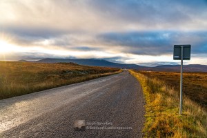 Typical Traffic Conditions on the A836 Near Altnaharra, Northern Sutherland