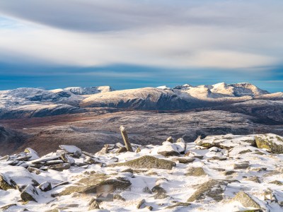 Winter Afternoon - Arkle & Foinaven from Ben Hope, Northern Sutherland