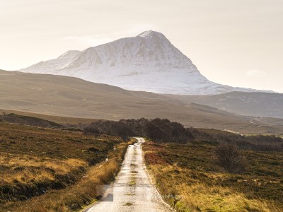 Ben Hope from the north on a February morning, Northern Sutherland