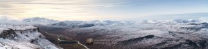A panorama of the southern Reay Forest hills from the southern slopes of Ben Hope, Northern Sutherland