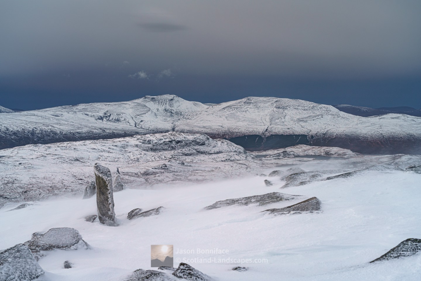 Cranstackie and Beinn Spionnaidh from the Ben Hope summit plateau, Northern Sutherland