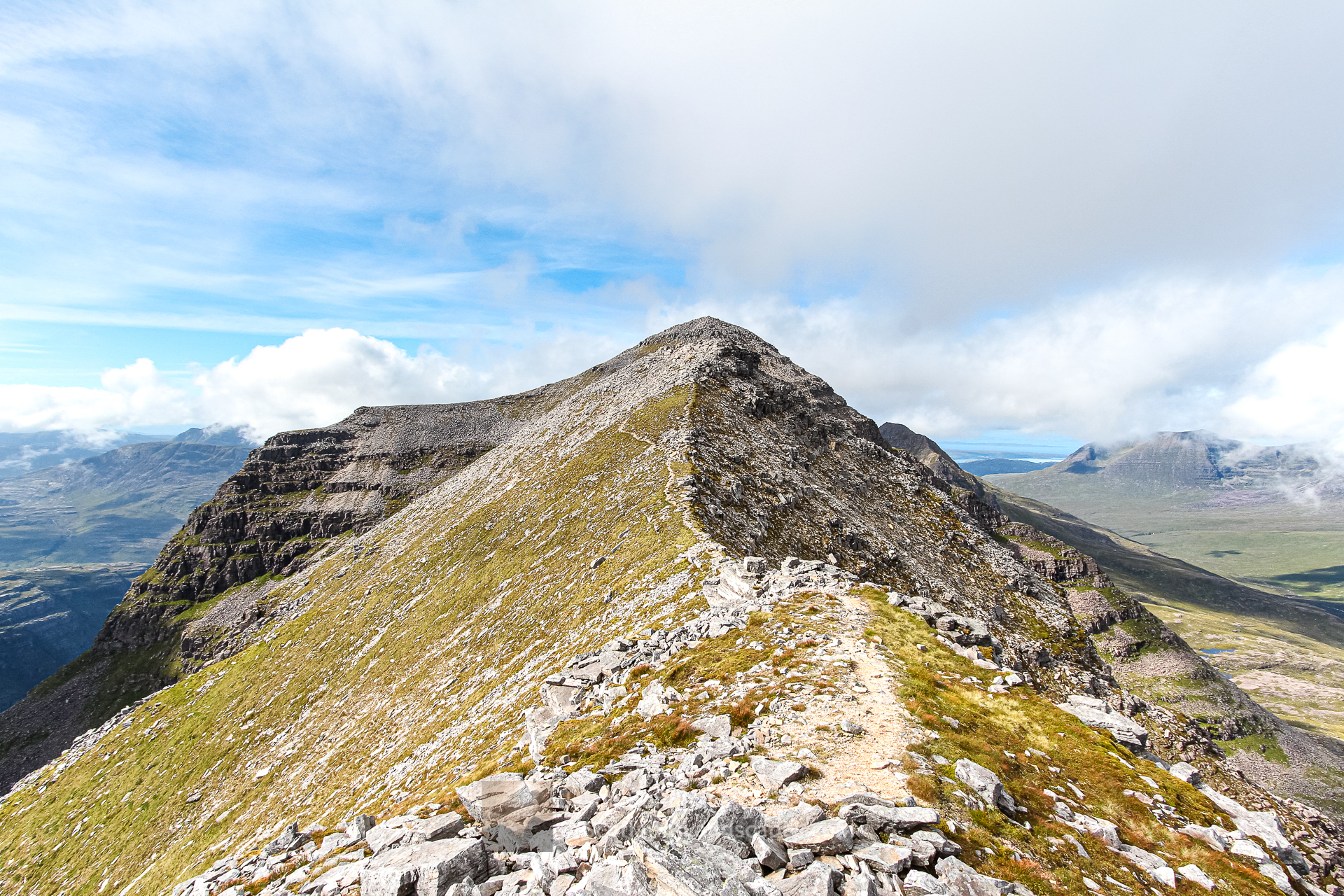 Spidean a' Choire Leith from the east top of Stob a' Choire Liath Mhor, Torridon & Fisherfield