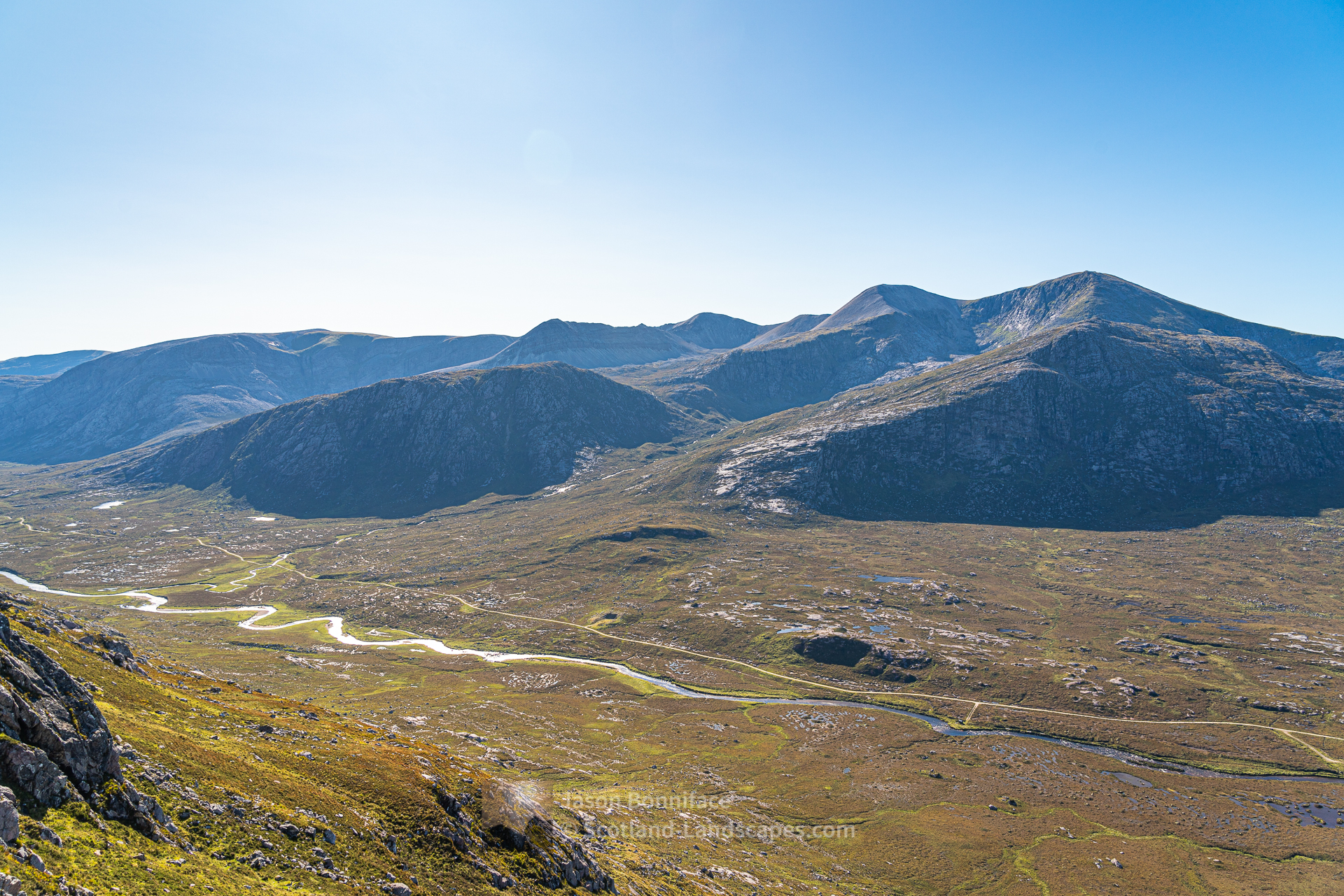 Strath Dionard and the eastern corries of Foinaven, Northern Sutherland
