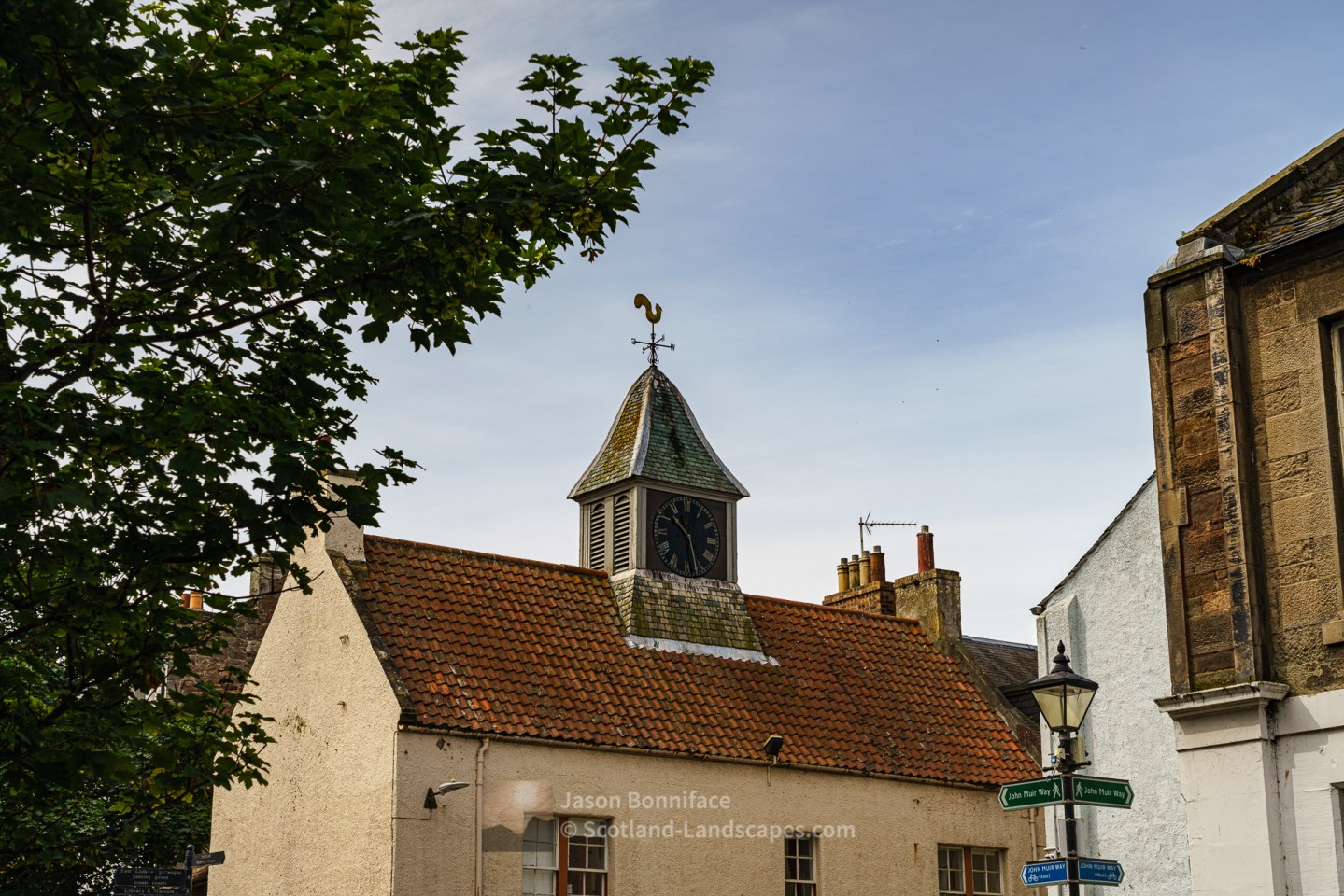 A wee clock tower at the east end of North Berwick High Street, Edinburgh and The Lothians