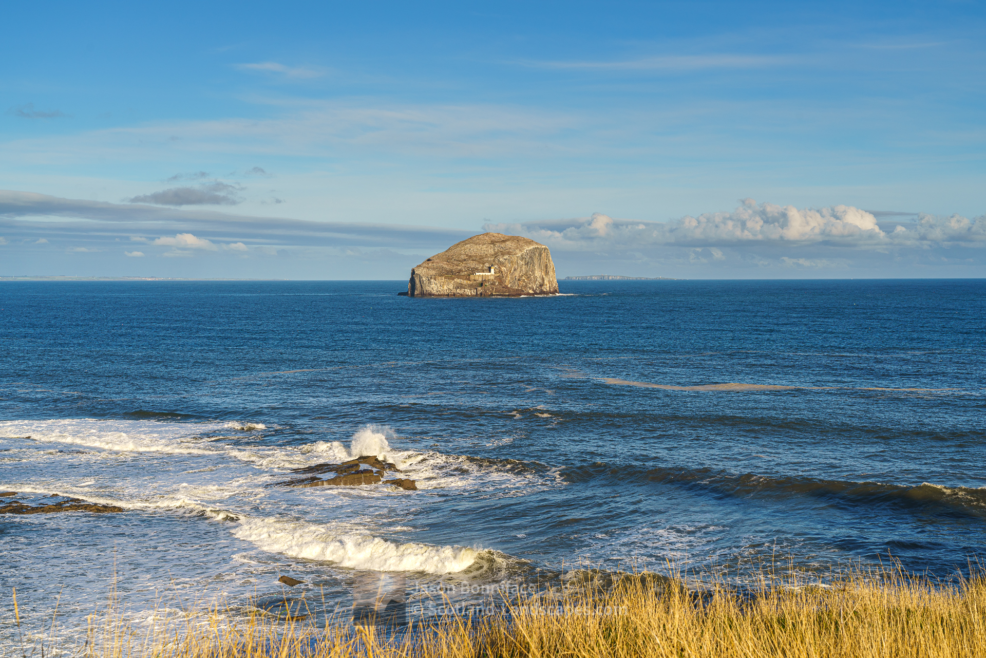 The Bass Rock from the grounds of Tantallon Castle, Edinburgh and The Lothians