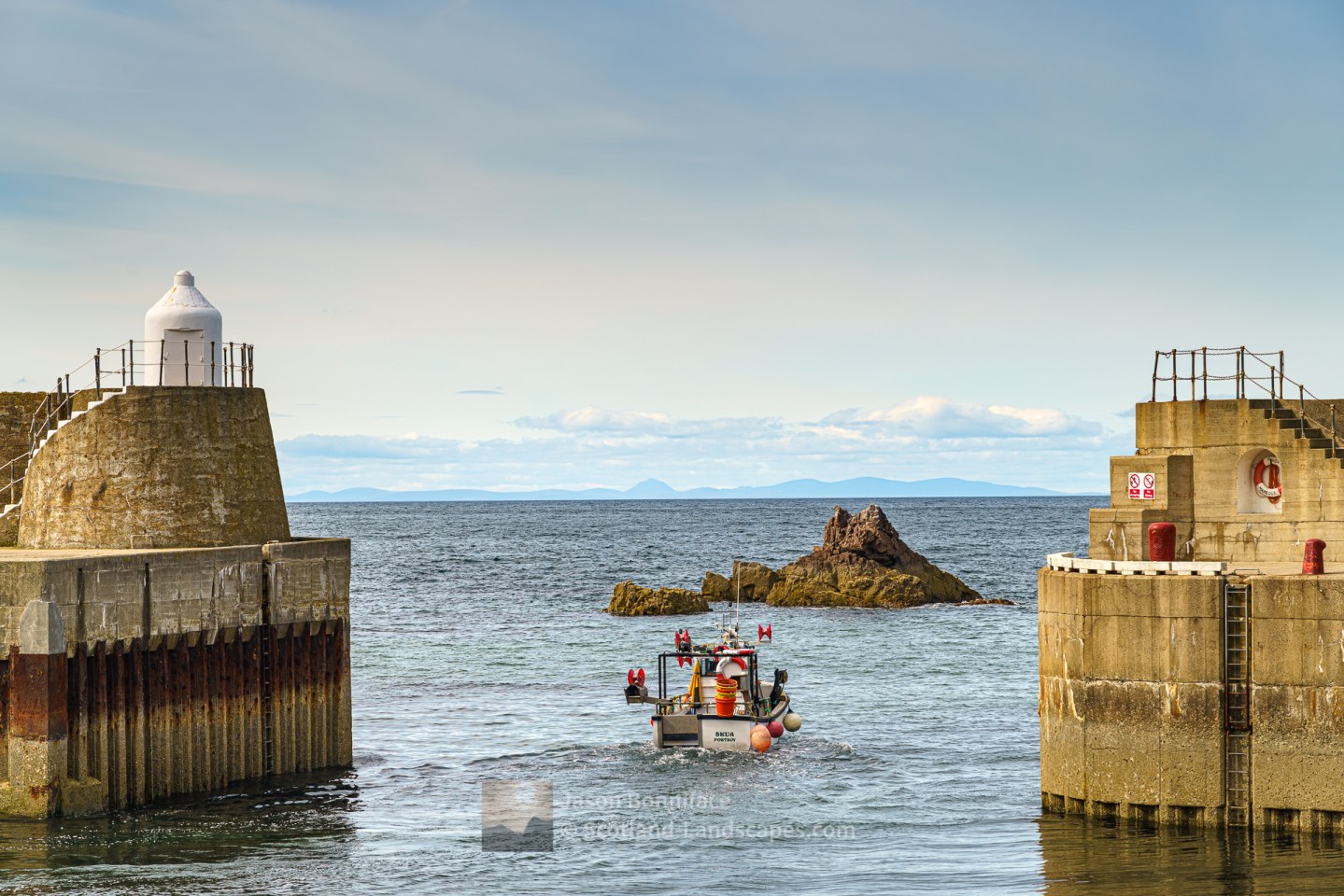 Heading out to the Moray Firth from Findochty harbour, Nairn and Moray