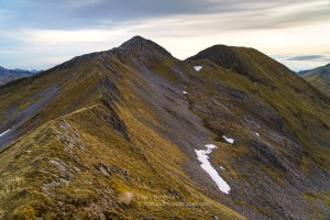 The lovely twin peaks of Na Gruagaichean on a May evening, Fort William and Glencoe