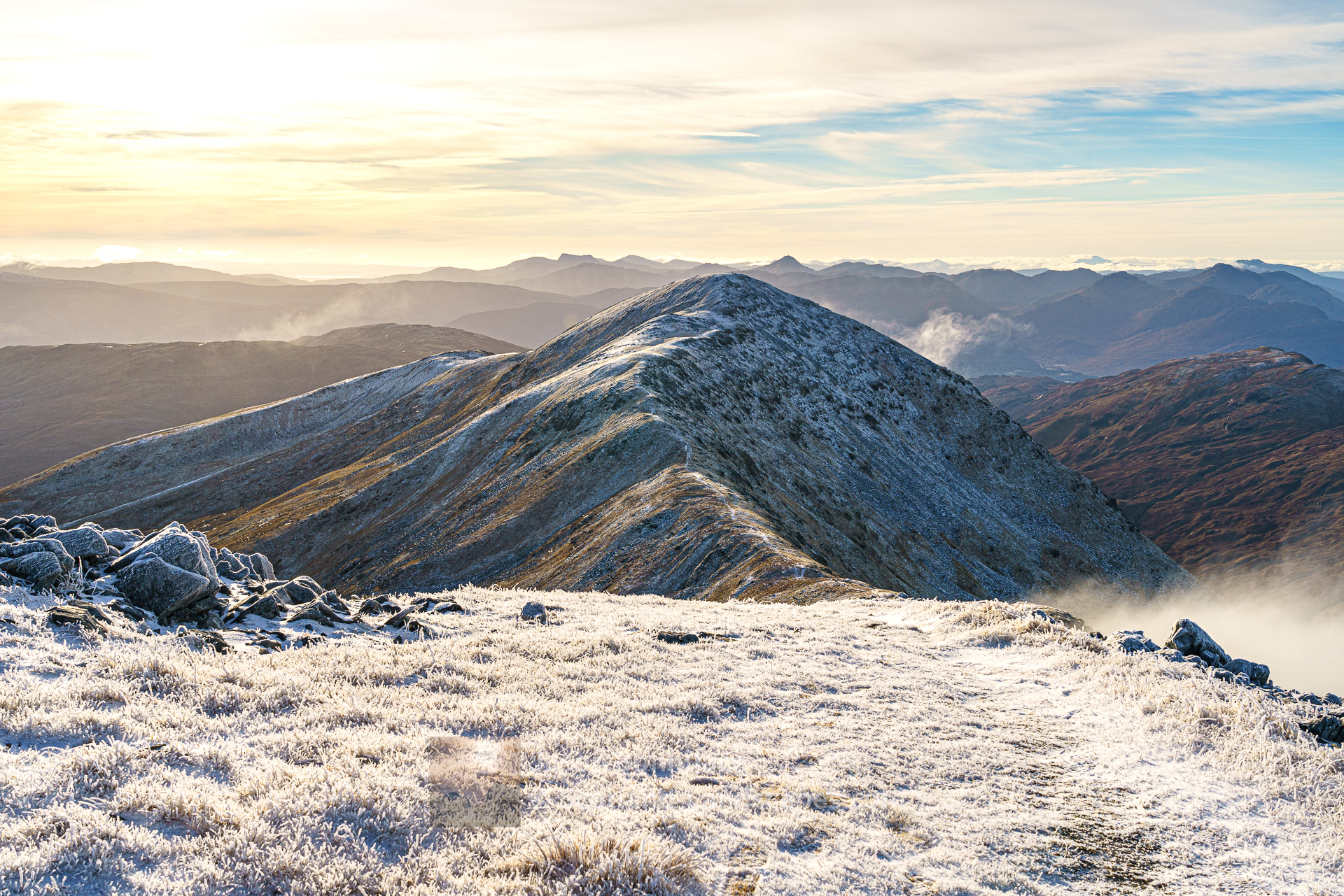 The south top of Gaor Bheinn (Gulvain) from the summit - 3, Morar to Morvern