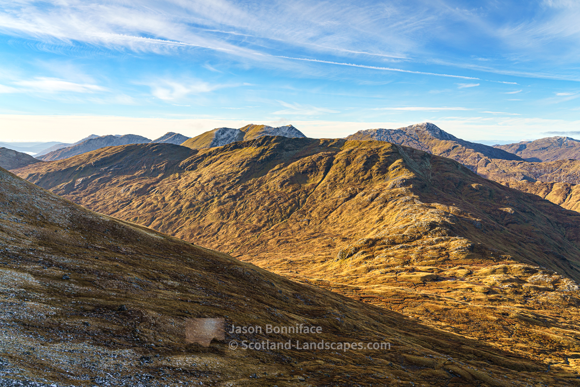 Braigh nan Uamhachan, a Corbett, from the western slopes of Gaor Bheinn (Gulvain), Morar to Morvern