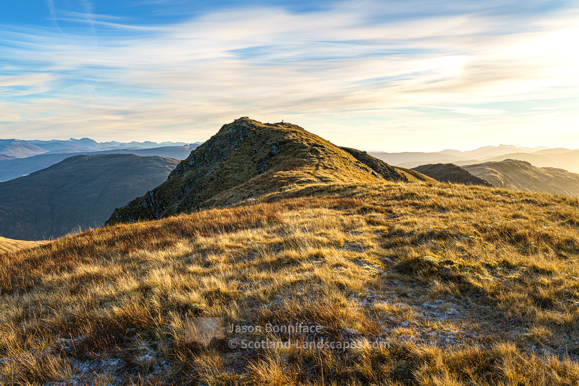 The summit of Braigh nan Uamhachan from the north, Morar to Morvern