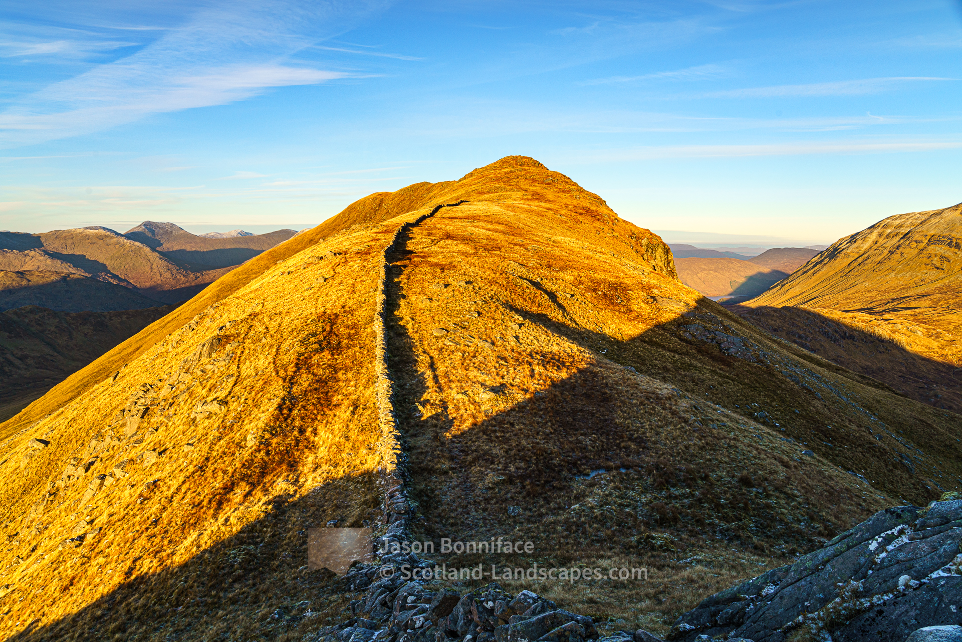Back up the south ridge of Braigh nan Uamhachan, Morar to Morvern