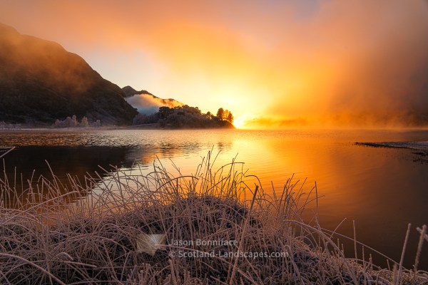 Spectacular afternoon light on the shores of Loch Shiel at Glenfinnan, Morar to Morvern