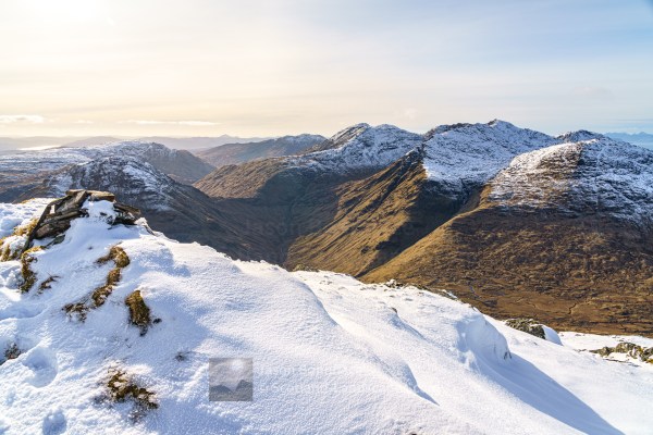 The Rois-bheinn massif from the summit of Beinn Mhic Cedidh, Morar to Morvern