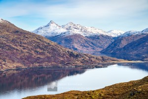 Sgurr na Ciche and Garbh Chioch Mhor up Loch Nevis from above Stoul, Morar to Morvern
